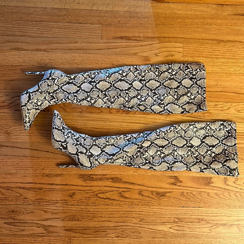 Snake skin boots
